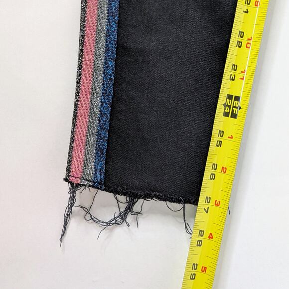 Mother Guilty Glitter Racer 24 Black Skinny Jeans Luxe Athleisure Street Style - Picture 9 of 12